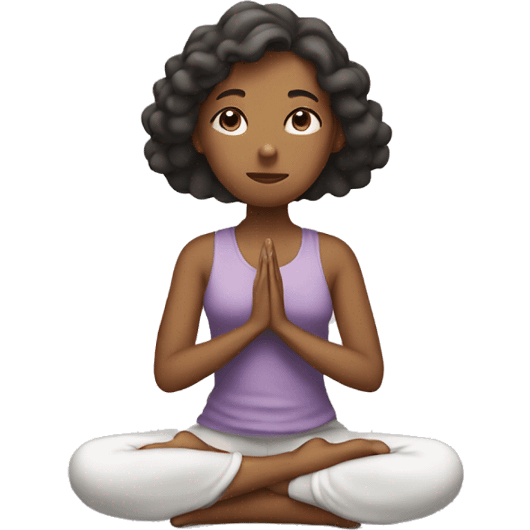 girl meditating emoji