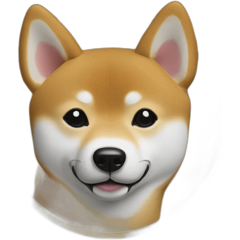 shiba dog on a gold coin frontview   emoji