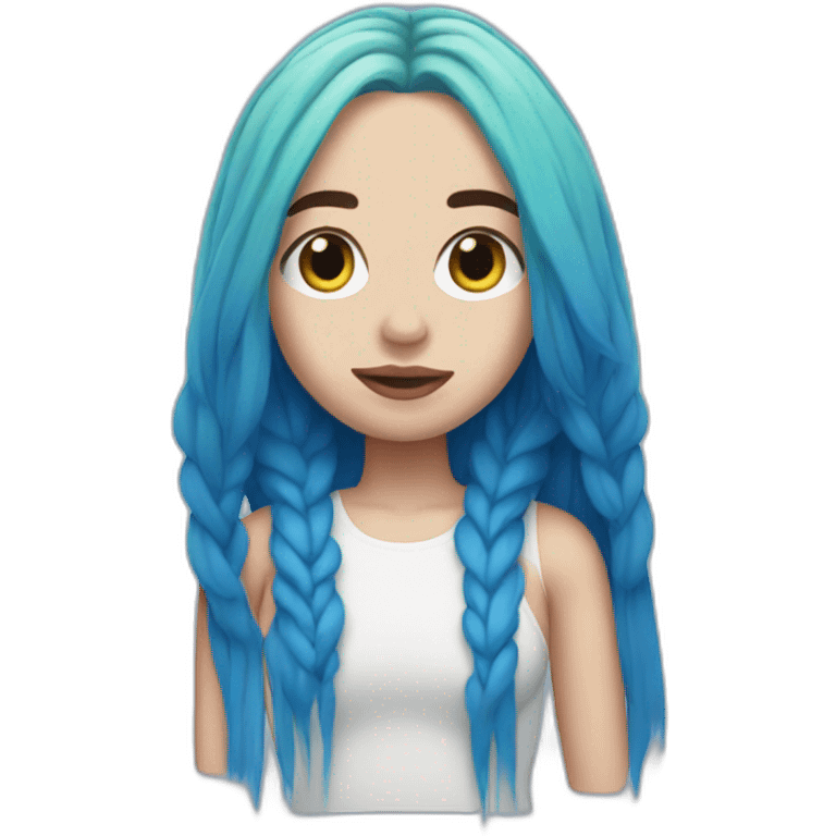 Billie Eilish blue hair emoji