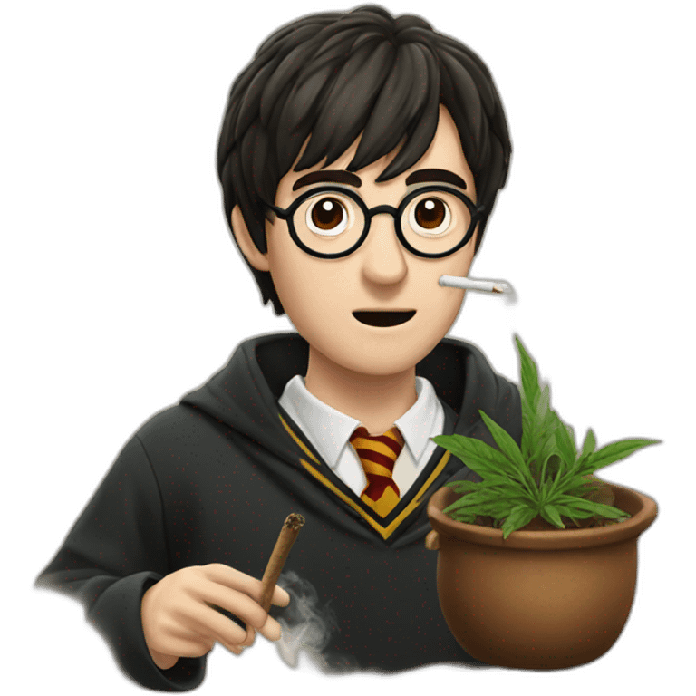 Harry Potter smoking herbs emoji