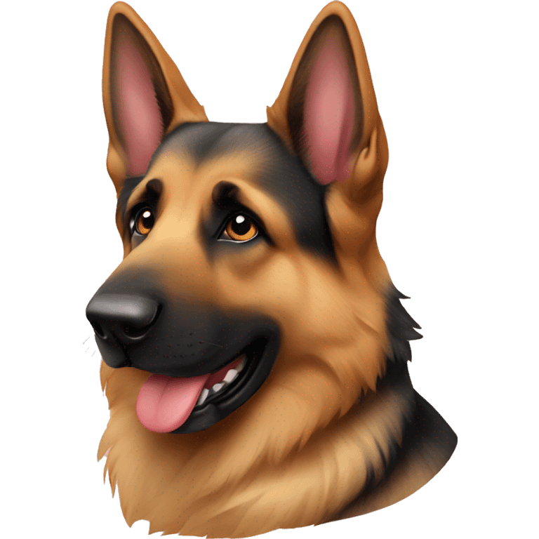 German shepherd kissing  emoji