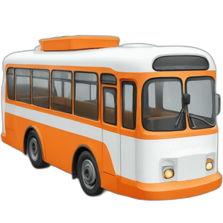 trolleybus orange blanc emoji