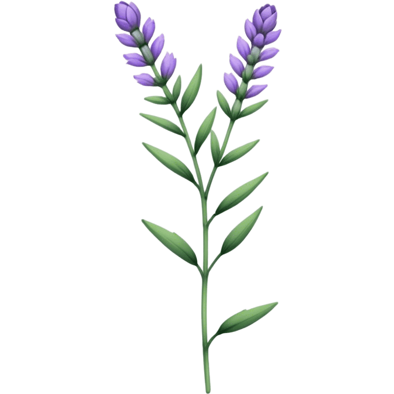 single Lavender flower stem emoji