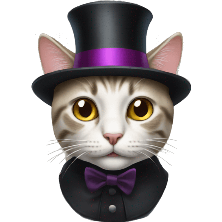 cat emoji with top hat emoji