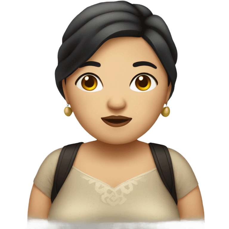 chubby mexican lady that looks asian  emoji