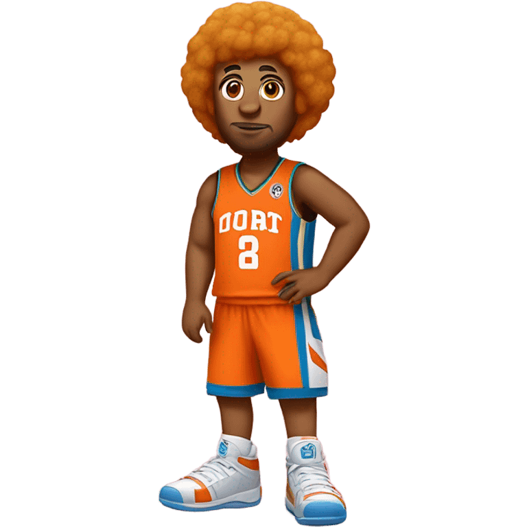 Chicken nugget in a basketball uniform emoji