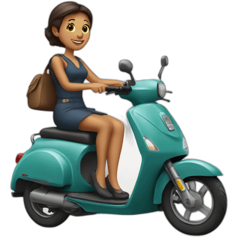 Dorothée sur un scooter emoji