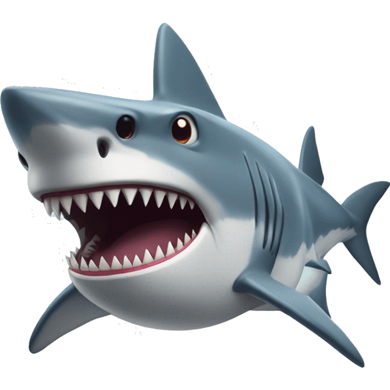 the scariest shark with big sharp teeth  emoji