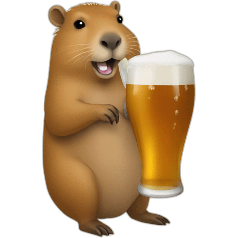 Capybara Qui boit une biere emoji