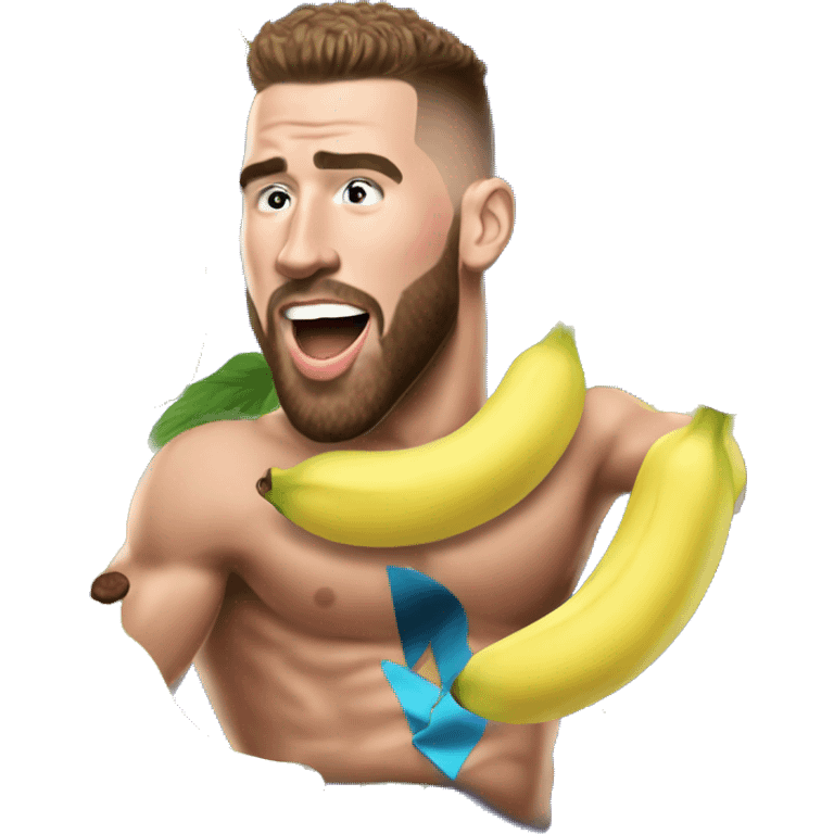 Travis kelce licking banana emoji