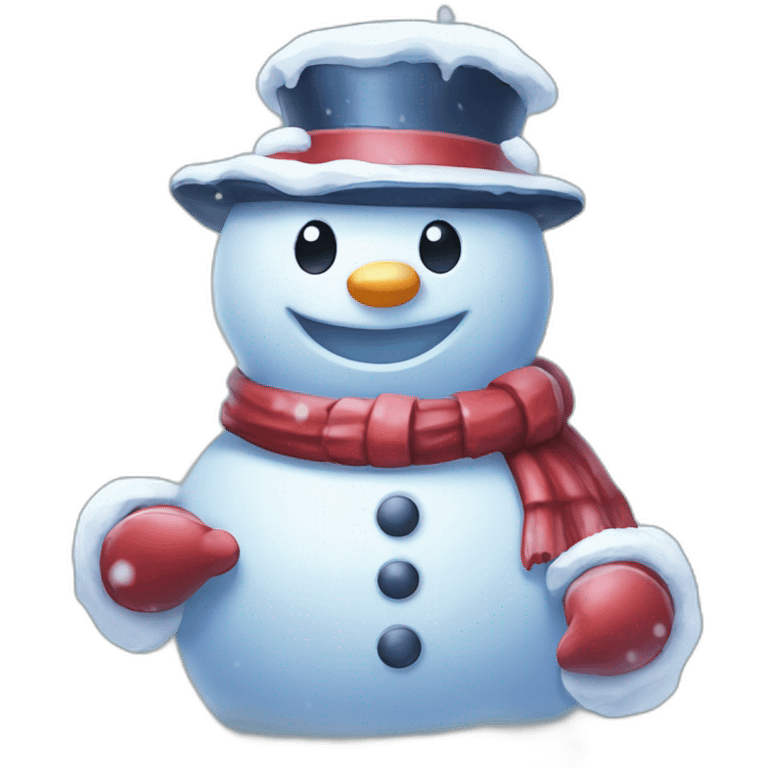 Snowman Statue Epic Mystery Legendary NewYear PokemonTheme Pokeball Snowfall Snowballs emoji