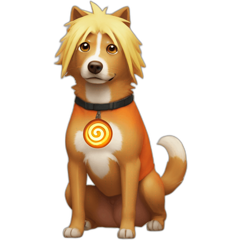 Naruto use rasengan on dog  emoji