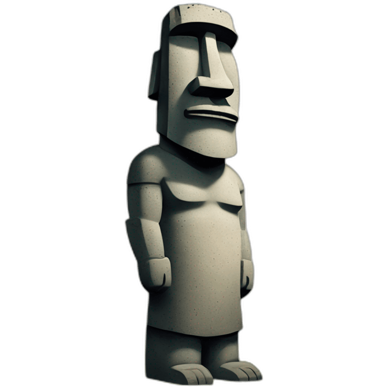 a moai with a comics bubble saying "Bestooo" emoji