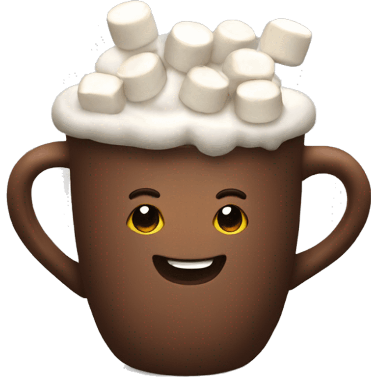 Hot cocoa with marshmallows  emoji