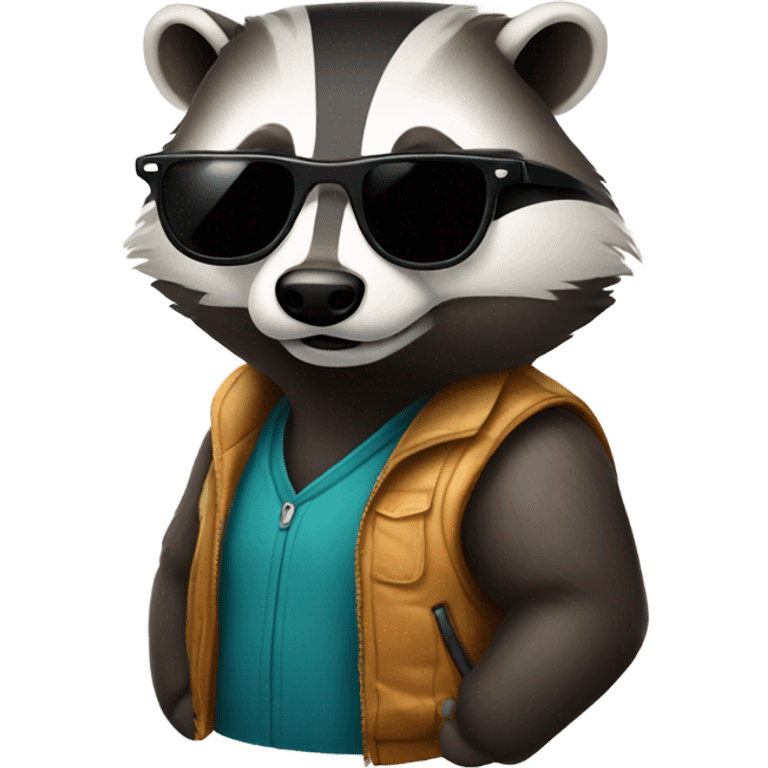 Badger wearing sunglasses emoji