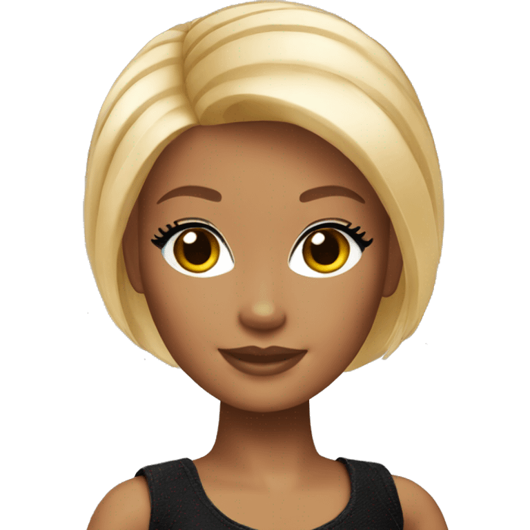 barbie short hair black outfit  emoji