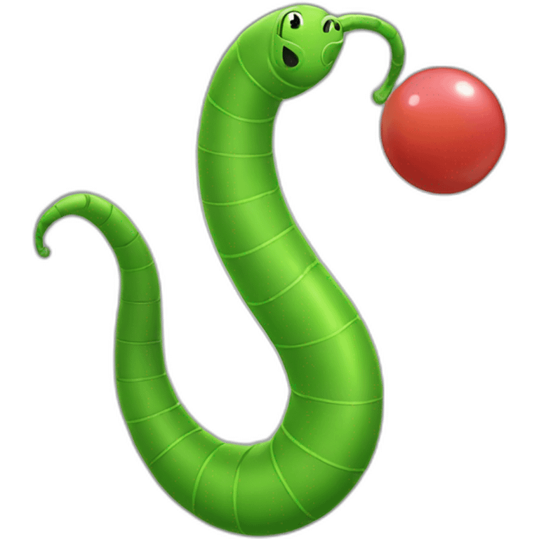 Juggling worm emoji