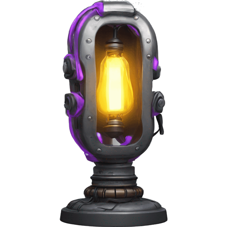 create a cool cyberpunk lamp emoji