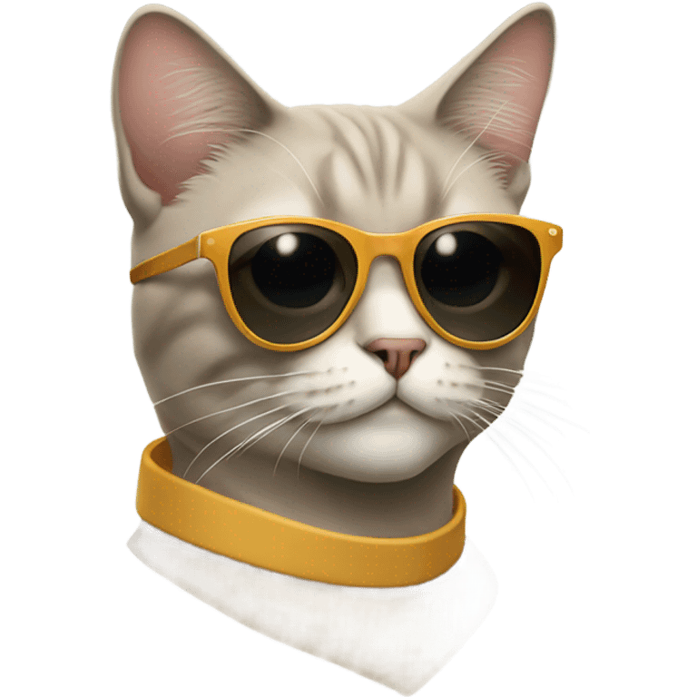 Cat with sunglasses emoji