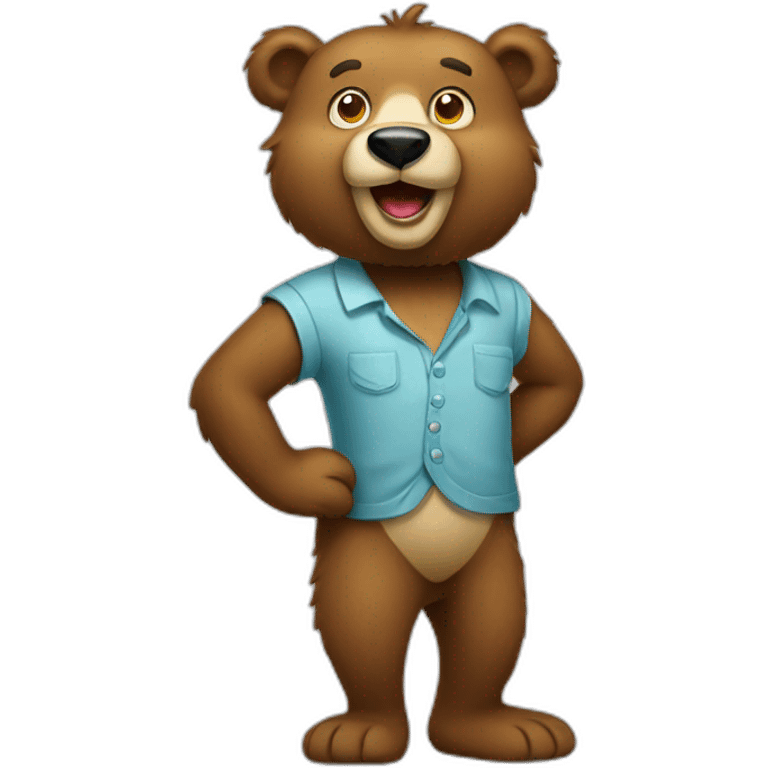 Toon Bear standing emoji