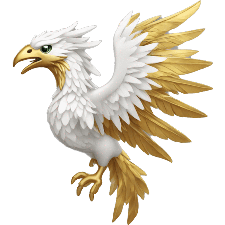 White Gold Phoenix Head emoji