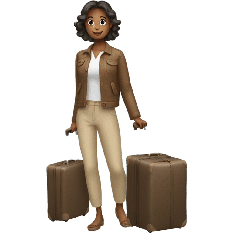 woman with luggage emoji