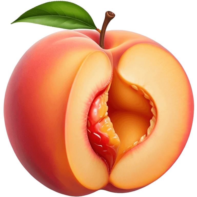 peach with a bite taken out emoji