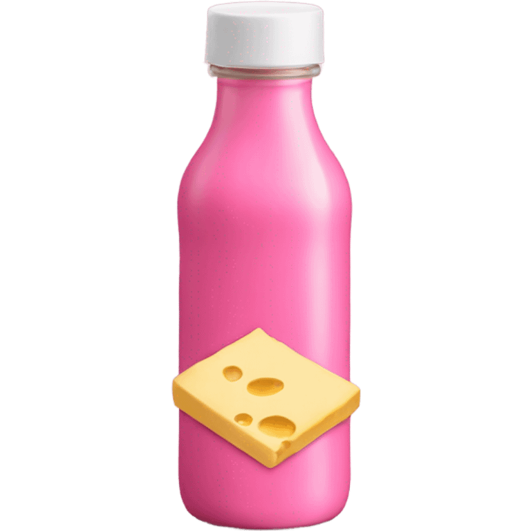 One pink hot and cheese sauce bottle emoji