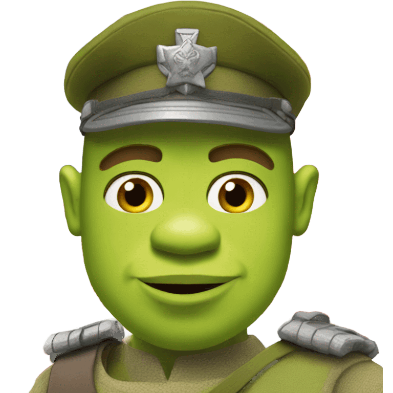 Shrek Soldier in uniform emoji