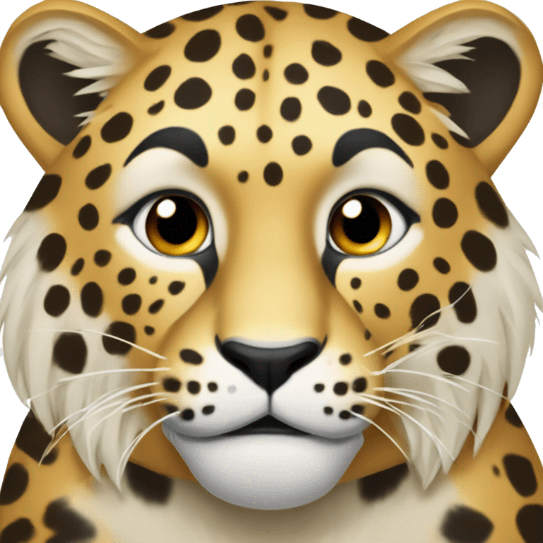 Leopar desenli kalp emoji