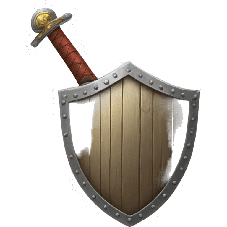 one sword and one shield emoji