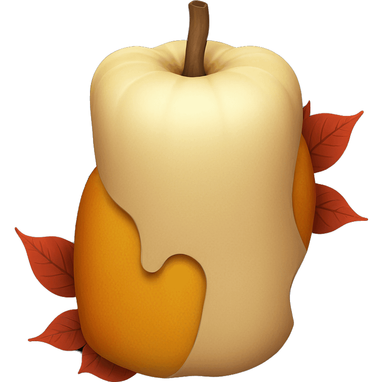 autumn apple on black background emoji