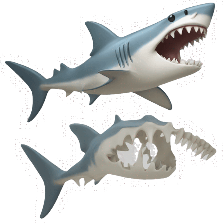 Shark skeleton emoji