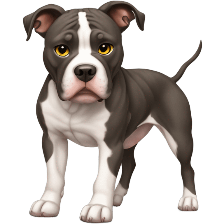 American pitbull terrier dark brindle emoji