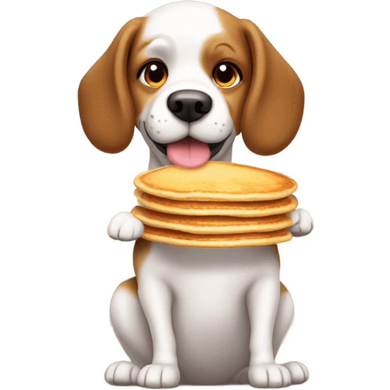 Dog with pancake  emoji