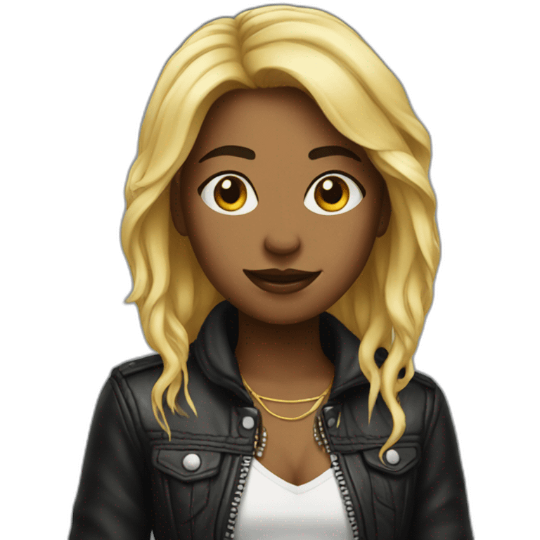 Rockstar-girl emoji