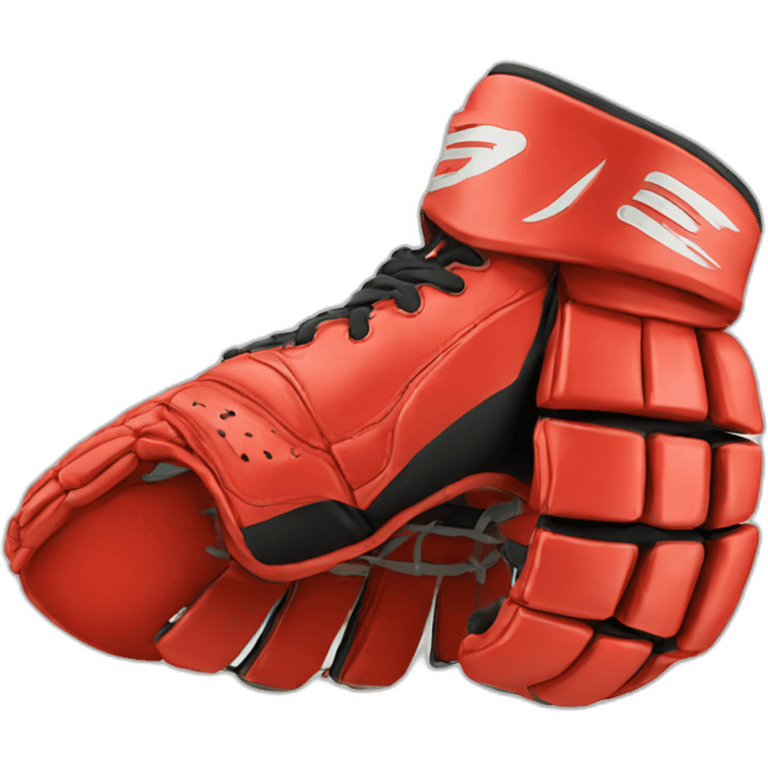 hockey glove red color emoji