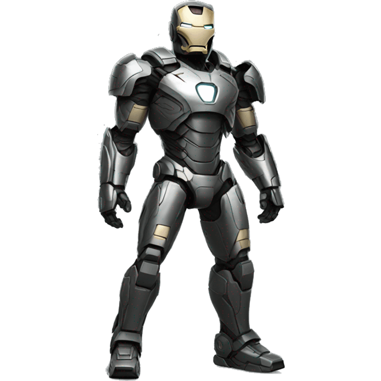 war machine full-body in ironman, front view emoji