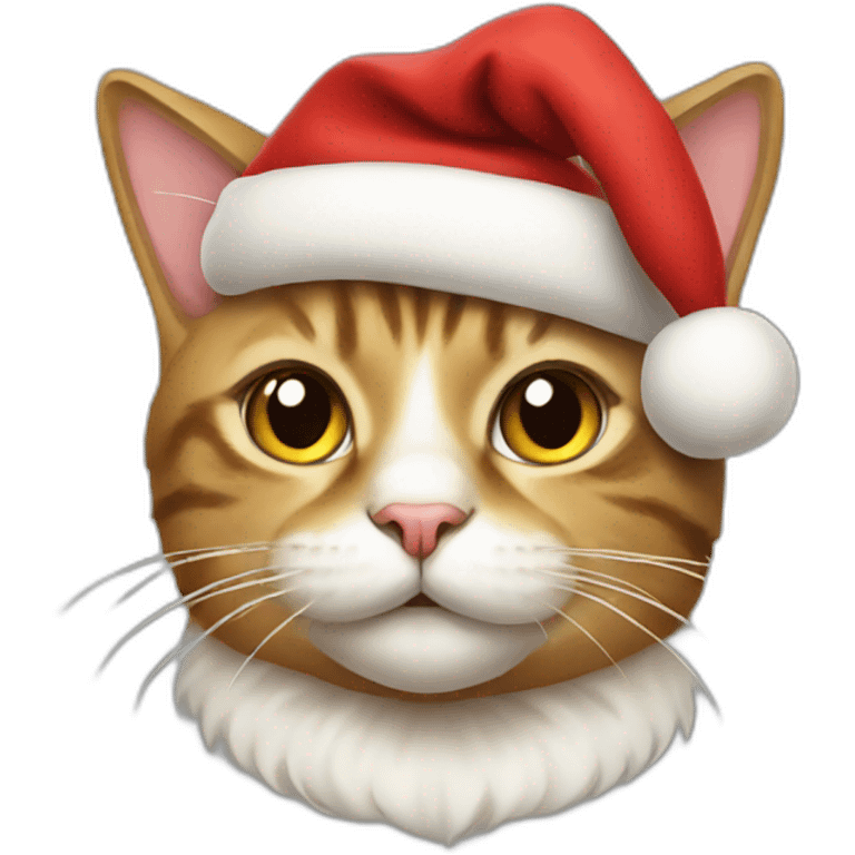 Cat santa emoji