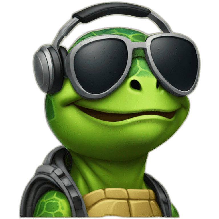 dj turtle emoji