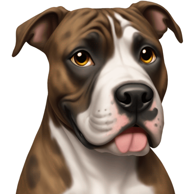 Brindle black nose pitbull emoji