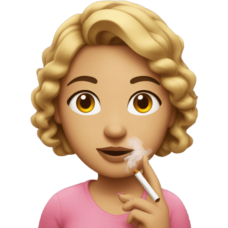 Fat girl smoking emoji