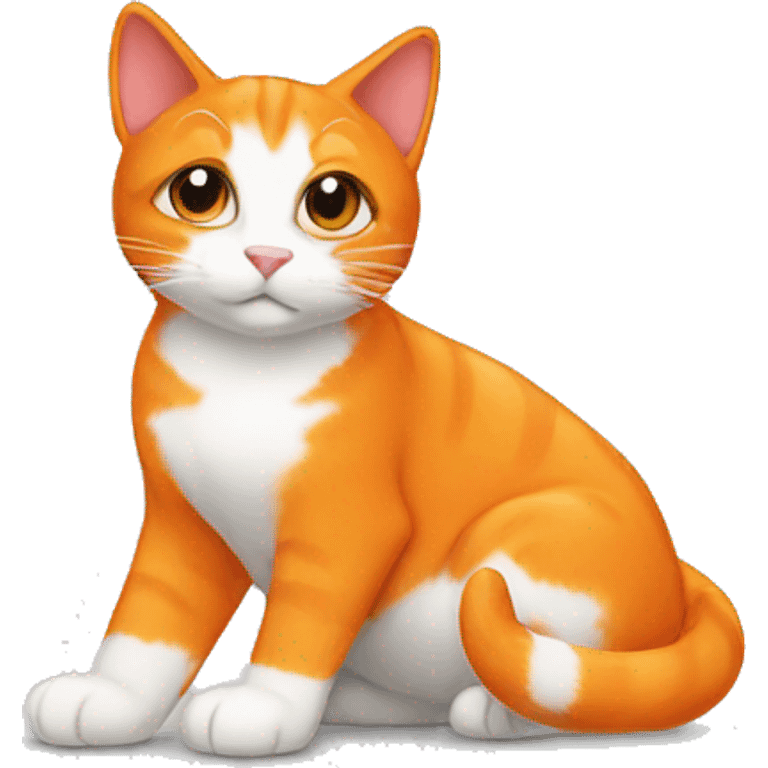 lilo the orange with white cat emoji