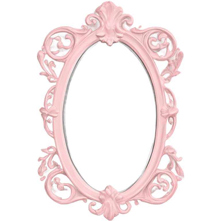 Coquette baby pink mirror emoji