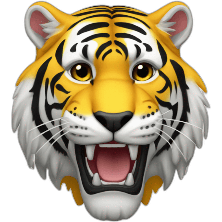 tigre con los colores de brasil emoji