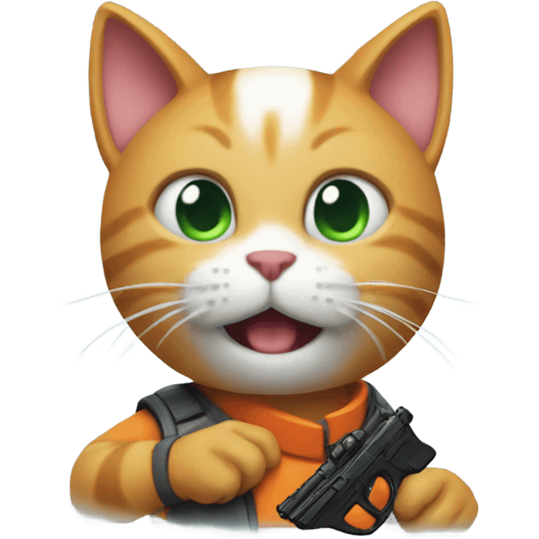 Sigma cat with nerf. emoji