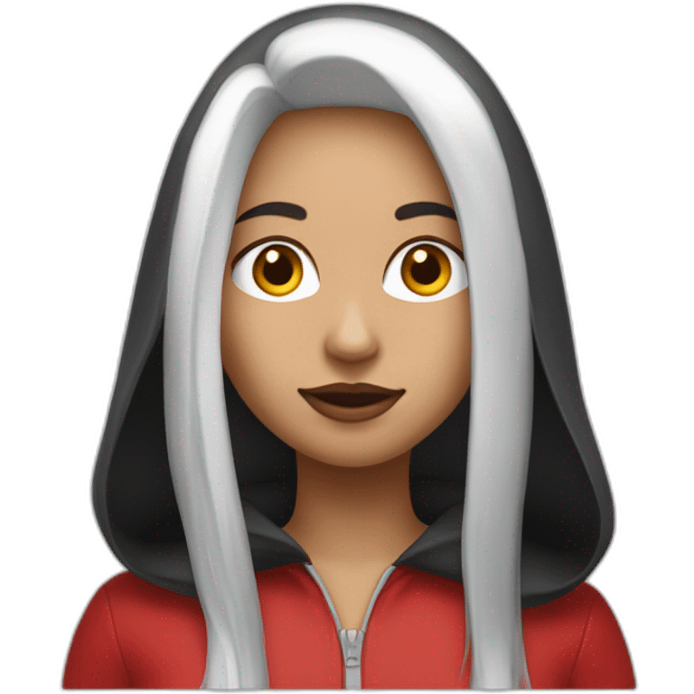 red-ridding-hood-long-straight-black-hair-with-white-streak-hair emoji