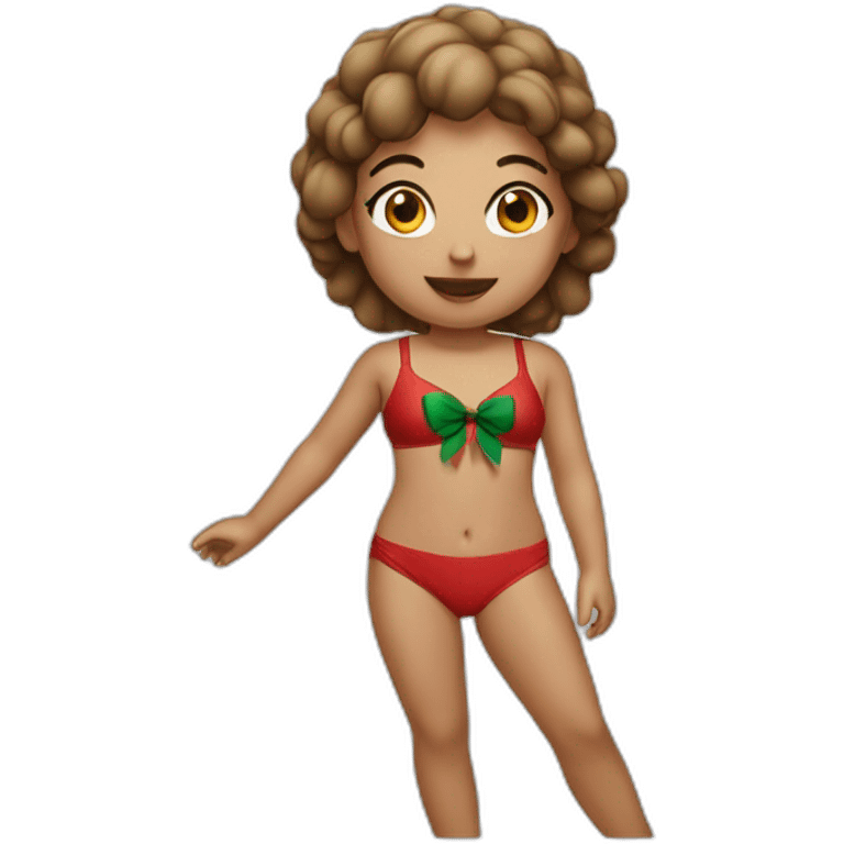 christmas girl swimsuit emoji