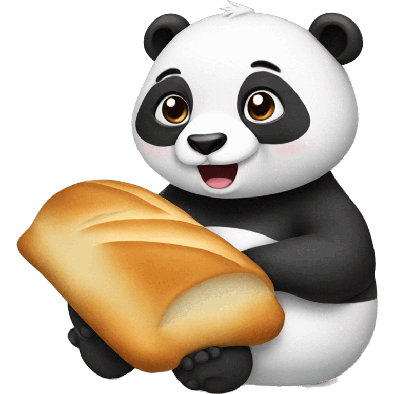 Panda eating bread emoji