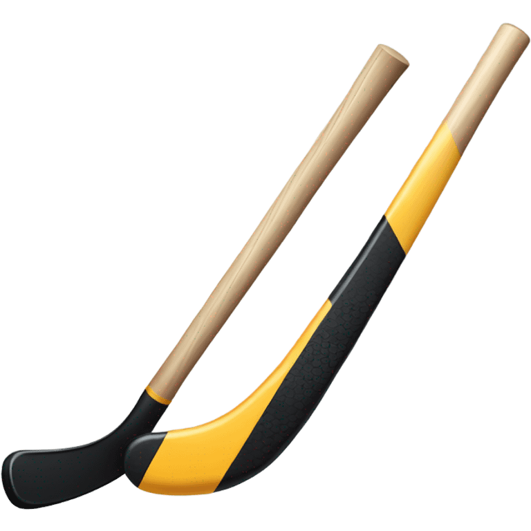 hockey stick and puck emoji